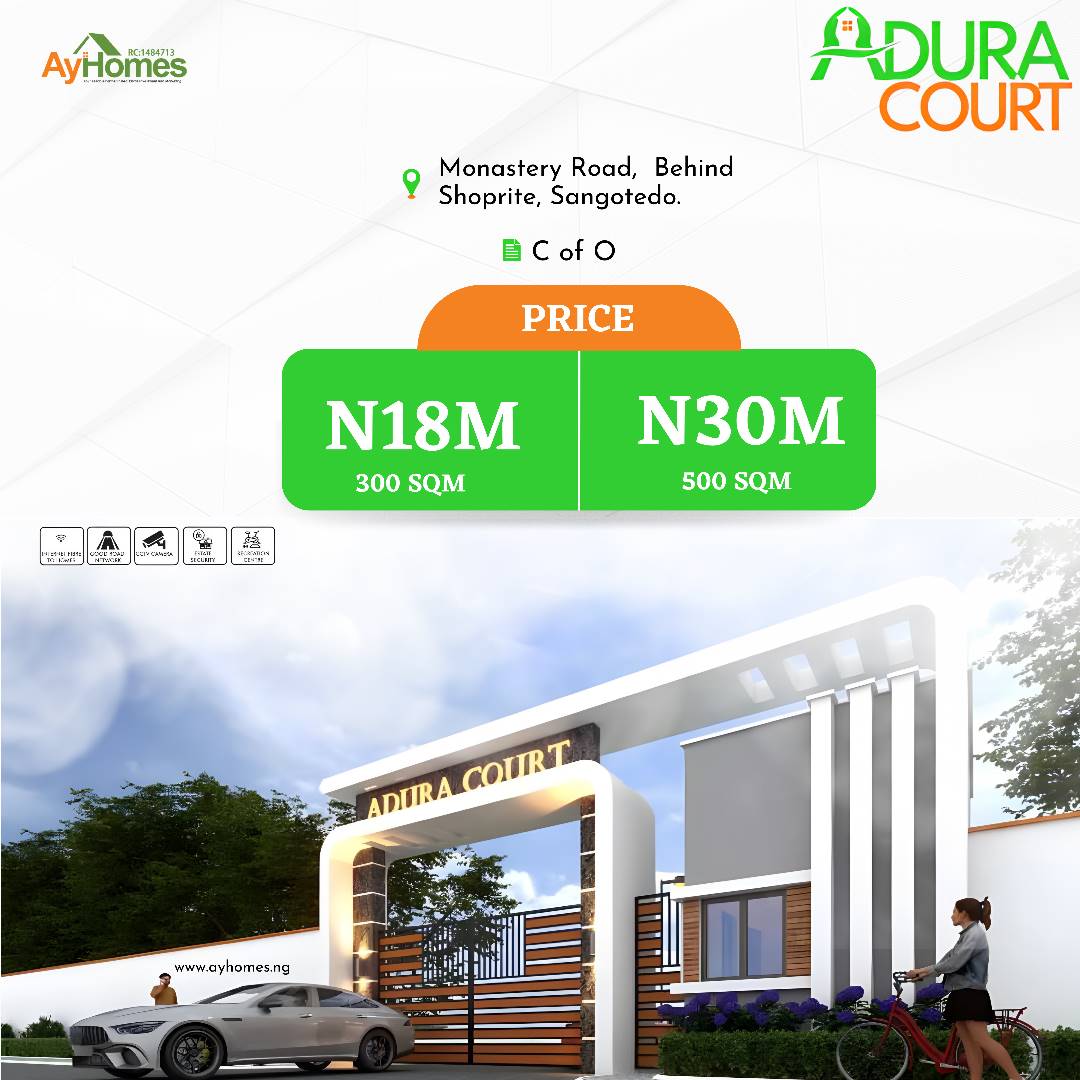 PLOTS OF LAND FOR SALE AT ADURA COURT ESTATE